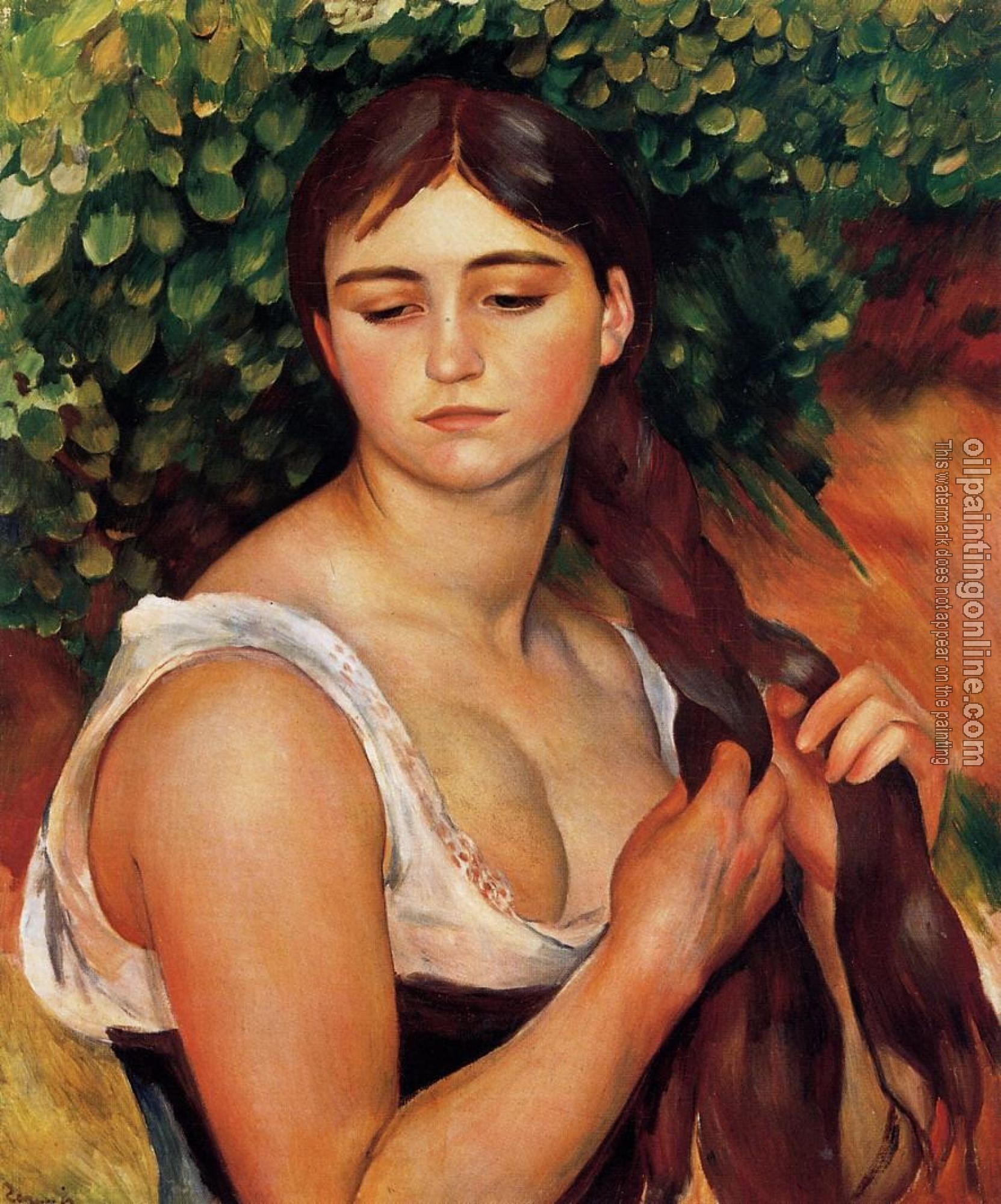 Renoir, Pierre Auguste - The Braid, Suzanne Valadon